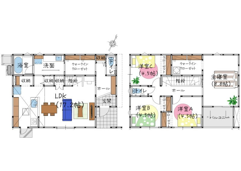 仲介手数料不要　i-passo合志市竹迫3期2号地 太陽光 主寝室8.8帖