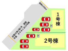 仲介手数料不要　よかタウンBloom・Adoble合志市栄６期【合志小・合志中】の区画図