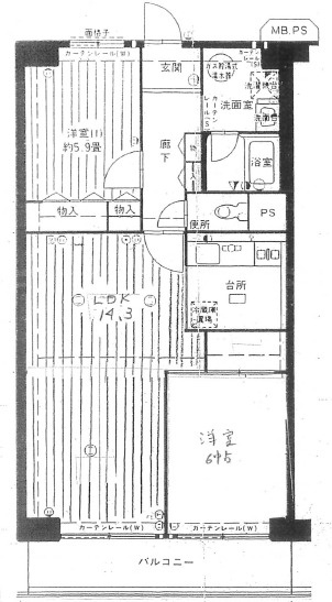 中本公園スカイハイツの間取り