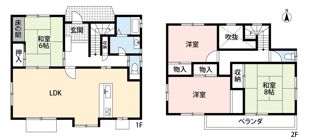 小牧市光ヶ丘3丁目　中古戸建の間取り|IHクッキングヒーター。
カーポート付駐車場（軽２台）