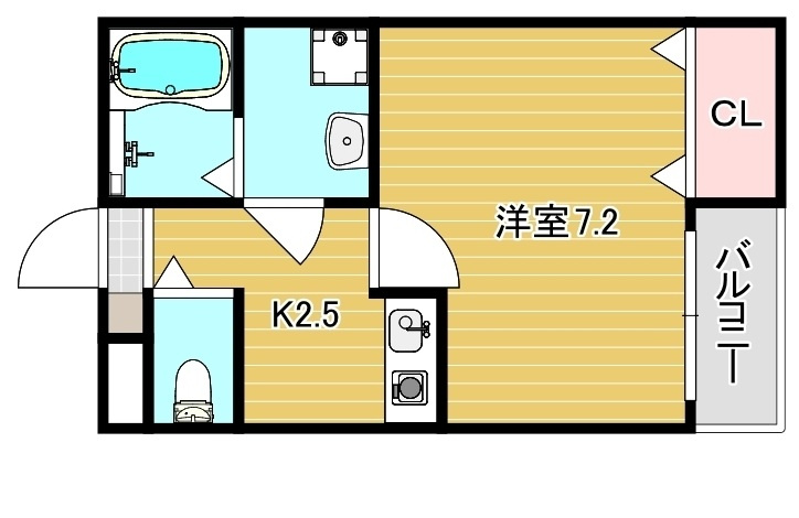 Acht HIK Residence 南住吉 の間取り