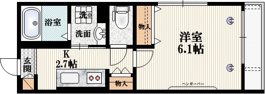 コンフォート　Ａの間取り|【間取り】　角部屋２面採光
