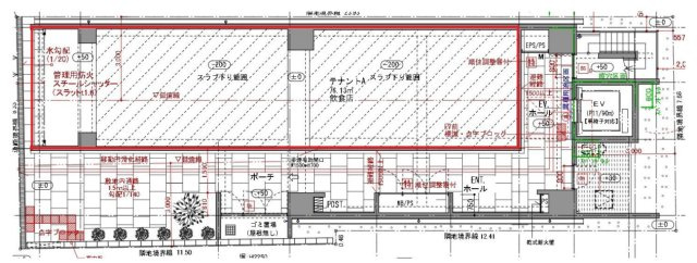 大阪市中央区東心斎橋１丁目の店舗一部の間取り