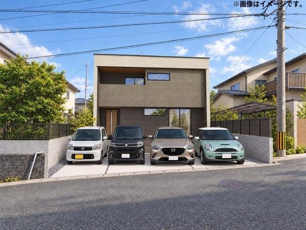 明野高尾Ⅲ新築の外観|※外観パースはイメージです。現況と異なる場合は現況を優先させていただきます。