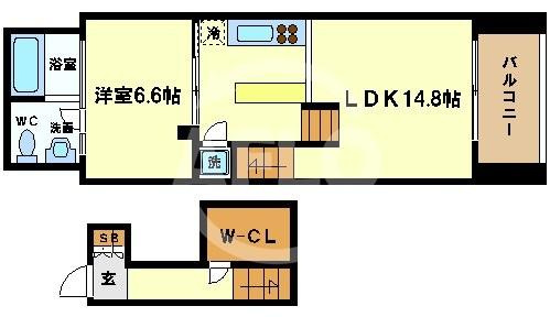 匠空阿波座西の間取り|匠空阿波座西　おしゃれな間取り