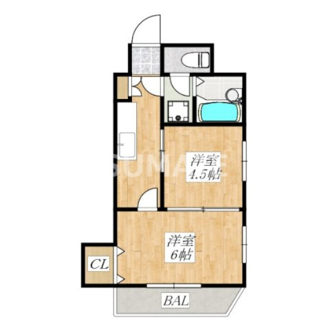 王子東ウイングの間取り|角部屋です☆