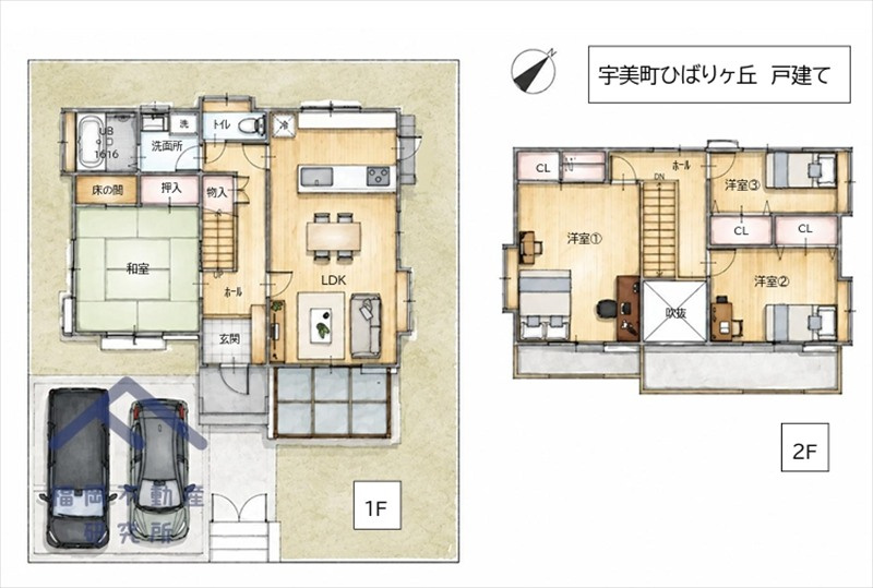 糟屋郡宇美町ひばりが丘３丁目　戸建ての間取り