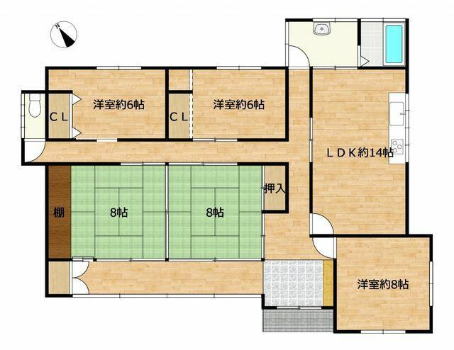 富士市一色の中古一戸建|リフォーム後間取り図