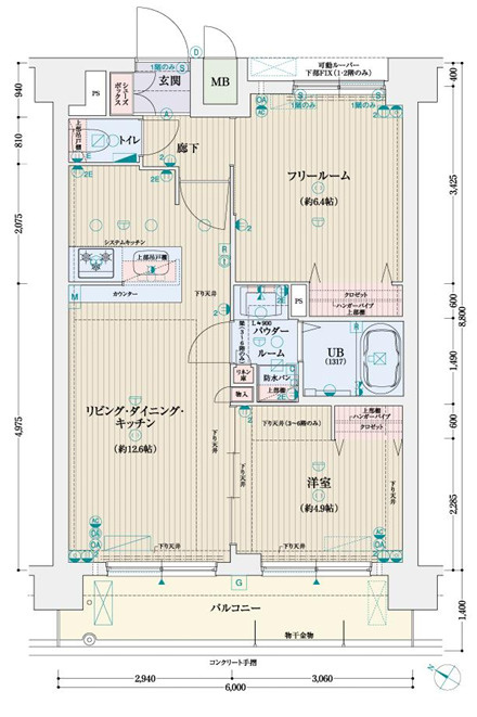 クリスタルグランツ京都西大路の間取り