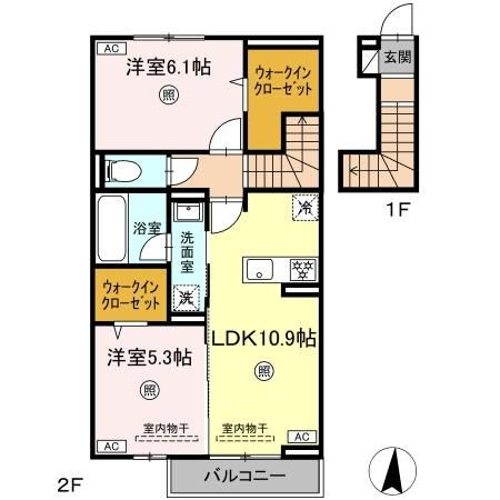 サンメゾン国府　A棟の間取り