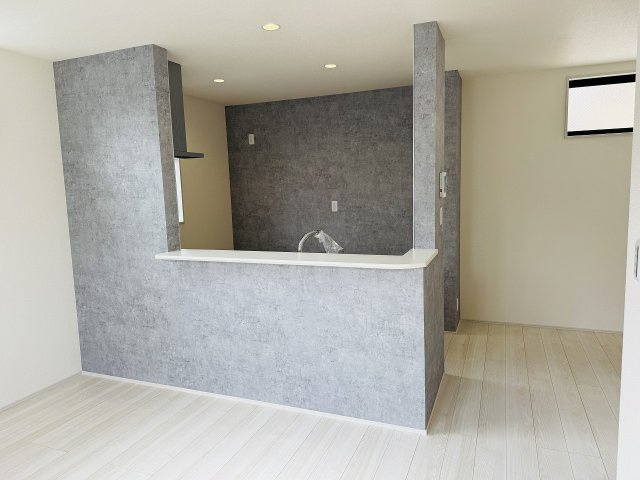 八王子市　並木町　新築一戸建ての居間・リビング|～15.5帖の明るいLDKで、家族団欒の時間をお過ごしいただけます～