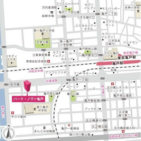 パーク・ノヴァ亀戸の地図