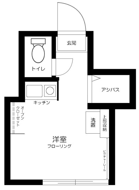 中野区東中野５丁目のアパートの間取り