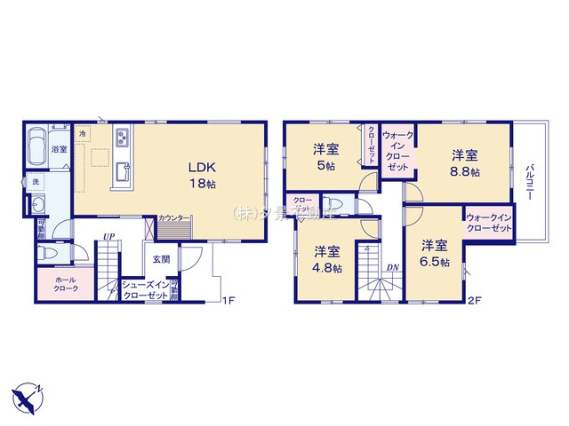《仲介手数料無料》見沼区大字大谷213-48新築一戸建てリガーレの間取り