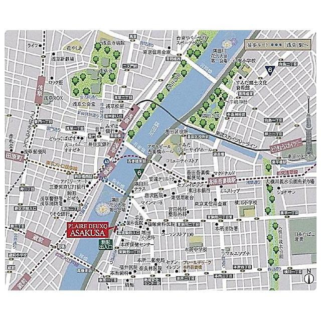 プレール・ドゥーク浅草の地図