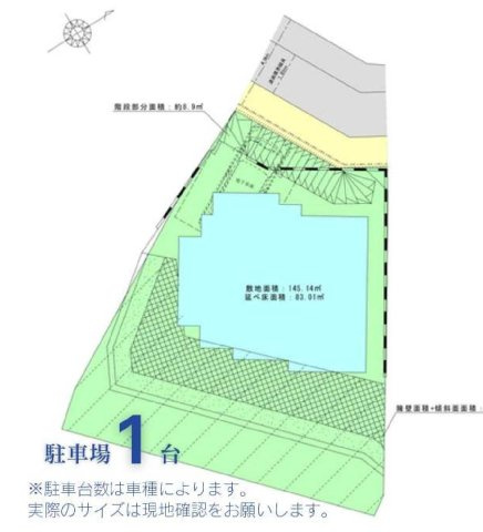 【横浜市戸塚区戸塚町3626-105新築戸建て】★仲介手数料無料★（戸塚小学校・戸塚中学校）の区画図