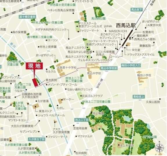 ブランシエスタ久が原の地図
