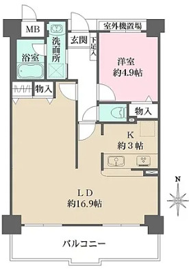 モンテベルデ新梅田の間取り