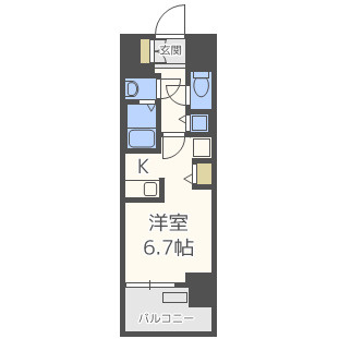 プレサンスタワー難波WESTの間取り