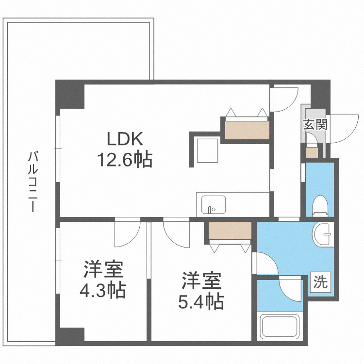 ルビアス上小阪の間取り