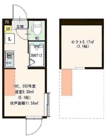 ハーモニーテラス栄町Ⅳの間取り