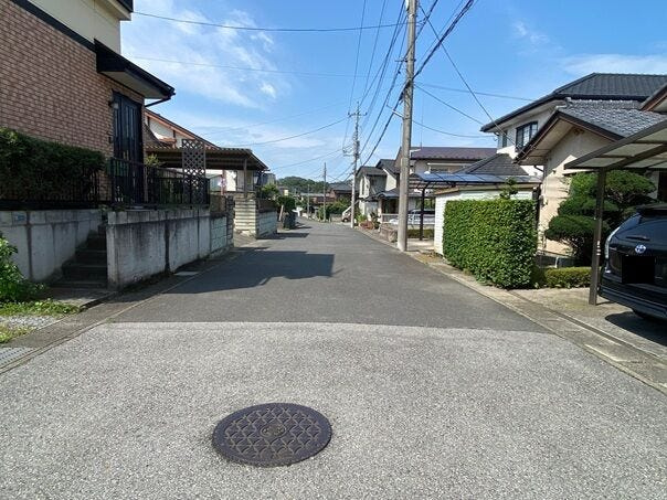 宇都宮市細谷町　売土地の前面道路含む現地写真