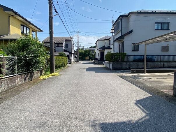 宇都宮市細谷町　売土地の前面道路含む現地写真