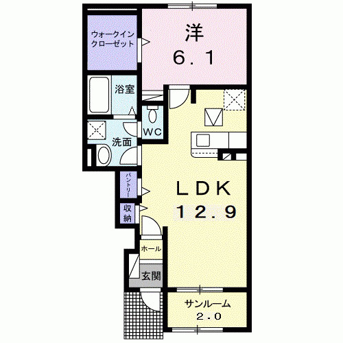 【間取り】 | ヴィラ　プレジールⅢ