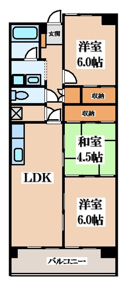 【間取り】 | フローラ長田