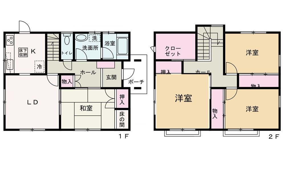 東広島市高屋町小谷　中古一戸建ての間取り