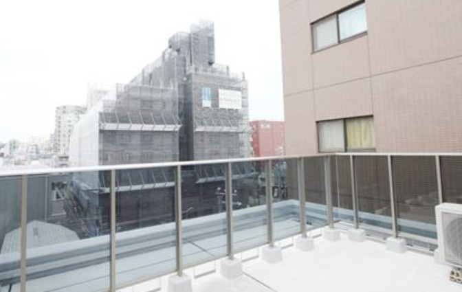 文京区千駄木２丁目の賃貸マンションのバルコニー