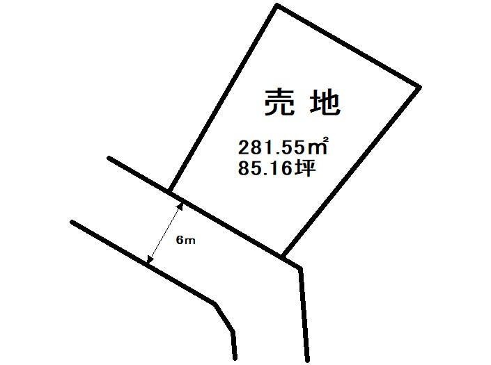 東簗瀬1丁目土地の土地図