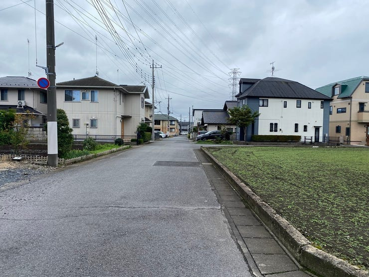 東簗瀬1丁目土地の前面道路含む現地写真