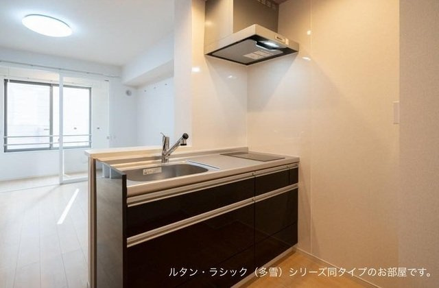 レガリア医学部前のキッチン|コンパクトなキッチンで掃除もラクラク