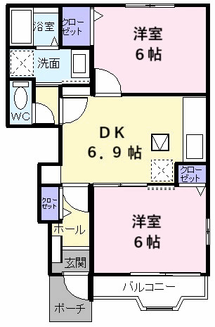 アレグレット　Ｂの間取り|間取図