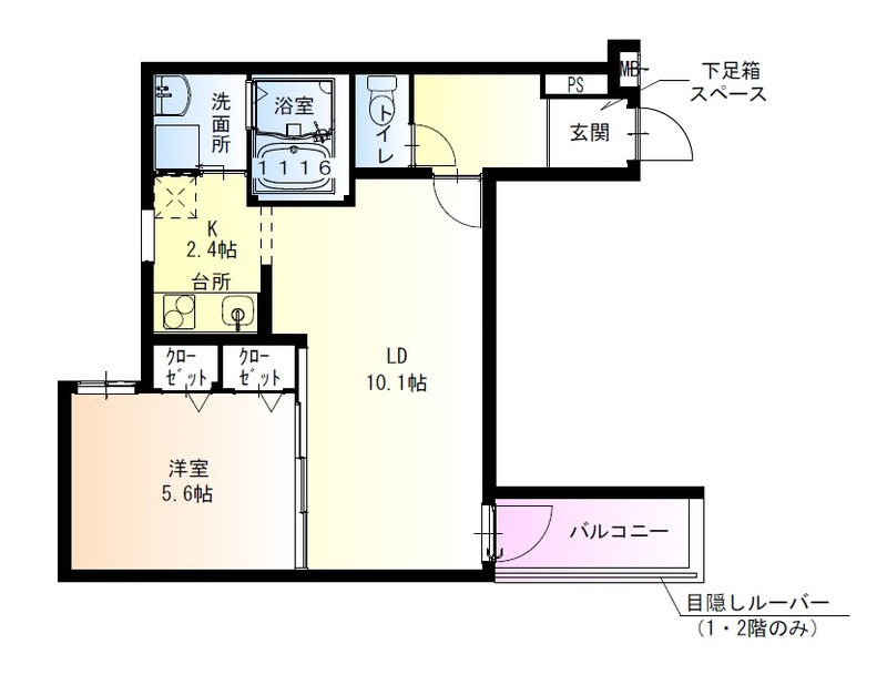 フジパレス堺百舌鳥梅北の間取り