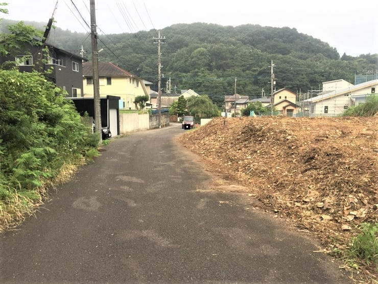 宇都宮市立伏町　売土地の前面道路含む現地写真