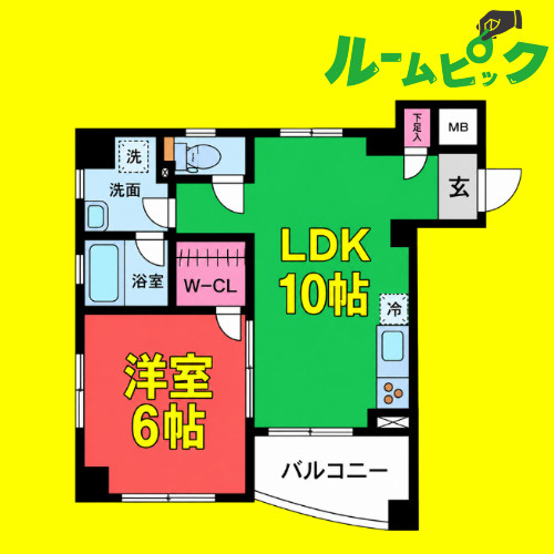 メゾン・ヴェルメイユ 2　名古屋市賃貸　仲介手数料無料の間取り