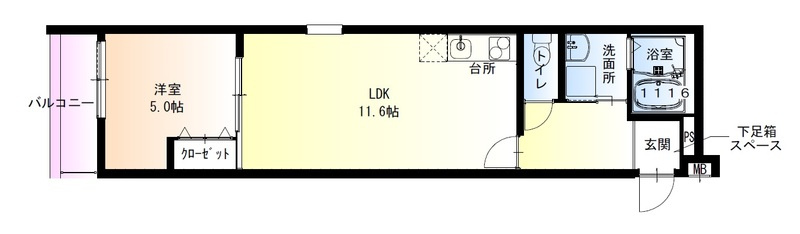 フジパレス堺鳳駅北　Ⅰ番館の間取り