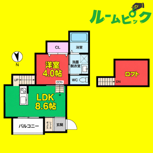 ウエストエム　名古屋市賃貸　仲介手数料無料の間取り