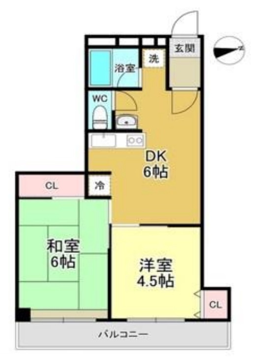 第一大黒ビルの間取り|間取り　2DK