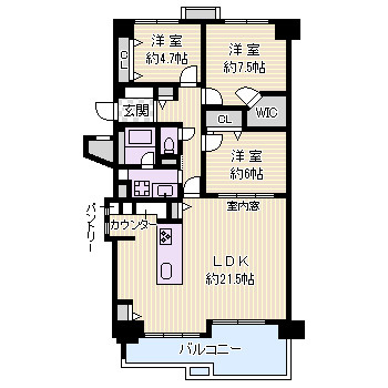 豊中野畑団地 四号棟の間取り