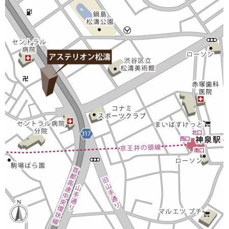 アステリオン松濤の地図