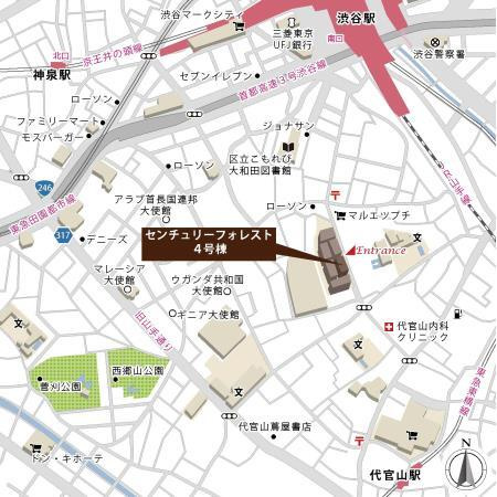 センチュリーフォレスト４号棟の地図