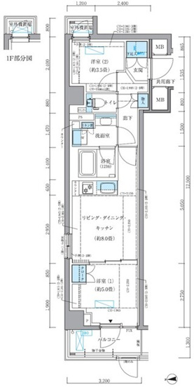 【間取り】 | パークアクシス品川シーサイド
