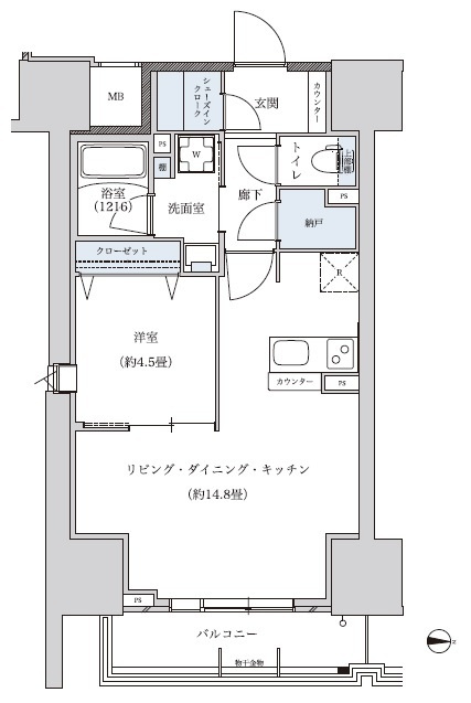 パークアクシス新栄の間取り
