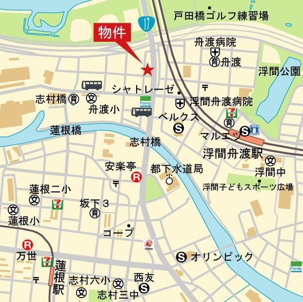 アーデル浮間舟渡の地図