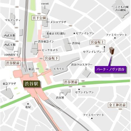 パーク・ノヴァ渋谷の地図