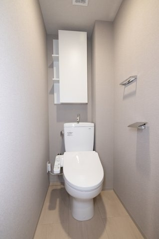 スカイグランデ津田沼のトイレ|落ち着いた色調のトイレです