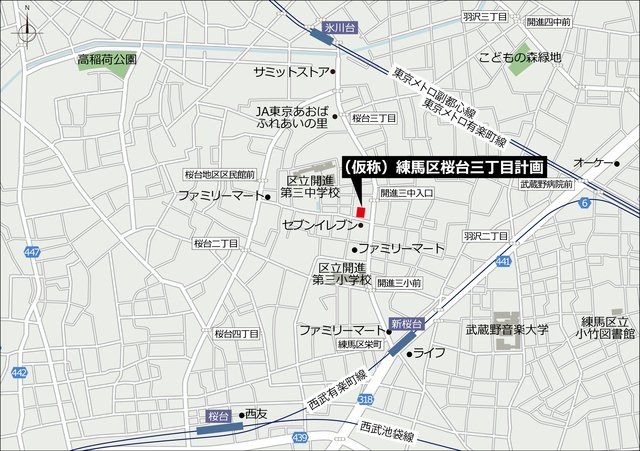 プラネソシエプラス桜台の地図
